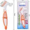 chargantyang Denture Brush Dual Head Toothbrushes Hard Denture Cleaning Brush Denture Toothbrush Cleaning Brush False Teeth Brush Toothbrush(3PACK) 2 view 2