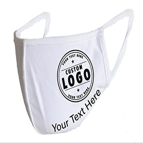 Five Emperors Personalised Face Mask Washable Uk Soft Reusable Face Masks Custom (White)
