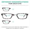 Eyekepper (Must Buy Both Eye) Gray Tortoise-Left Eye +3.00 Reading Glasses with Different Strength for Each Eye view 4
