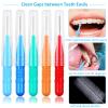 Interdental Brushes, Soft Dental Brushes, Dental Floss Brush, Mini Teeth Brushes, for Cleaning Gaps Between Teeth (0.8mm, with Floss Picks) (0.8mm, 40) view 3