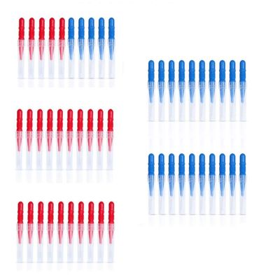 2.5mm 3mm Interdental Brushes, Tooth Flossing Teeth Cleaning Tool, Oral Dental Hygiene Brush, Prevent Bad Breath and Periodontal Disease (50 Count)