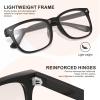 hunsquer Blue Light Blocking Glasses - Women/Men 3Pack Computer Reading Gaming Anti Eyestrain Blue Light Glasses Non Prescription (8068 3pack black+toumin+baowen) view 4