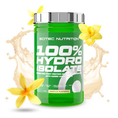Scitec Nutrition 100% Hydro Isolate Hydrolyzed Isolate with Glutamine & Arginine Sugar-Free, Gluten-Free Post-Workout Recovery, 700 g, Vanilla