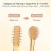 Washranp 1Set Baby Toothbrush,Infant Toothbrush 360 Degree Cleaning Dental Care Silicone Baby Tongue Brush Toothbrush Kit Bath Toys for Infants 6-12 Months Carrot view 3