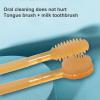 Washranp 1Set Baby Toothbrush,Infant Toothbrush 360 Degree Cleaning Dental Care Silicone Baby Tongue Brush Toothbrush Kit Bath Toys for Infants 6-12 Months Carrot view 4