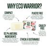 Eco Warrior Men's Shaving Soap Bar | Coconut & Flax Oil With a Blend of Cedarwood, Birch Tar & Patchouli Essential Oils | Vegan, Cruelty Free, eco friendly | No SLS or Parabens | 100g view 4