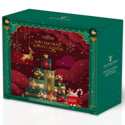 Hot Chocolate Advent Calendar  24 Days of Premium Cocoa Sachets with Marshmallows, Candy Cane & Chocolate Drops | Luxury Christmas Countdown Gift Set for Kids & Adults (2025 Edition)