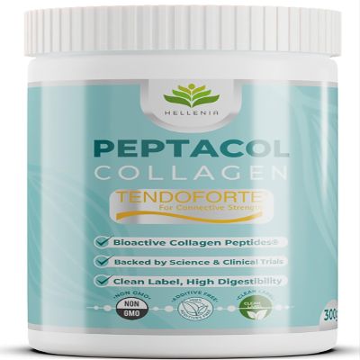 Tendoforte Bioactive Collagen Peptides - 300g | Collagen Peptide Matrix for Healthy Tendons and Ligaments - Proven Results with Clinical Trials - TENDOFORTE by GELITA - 300g Tub with Scoop