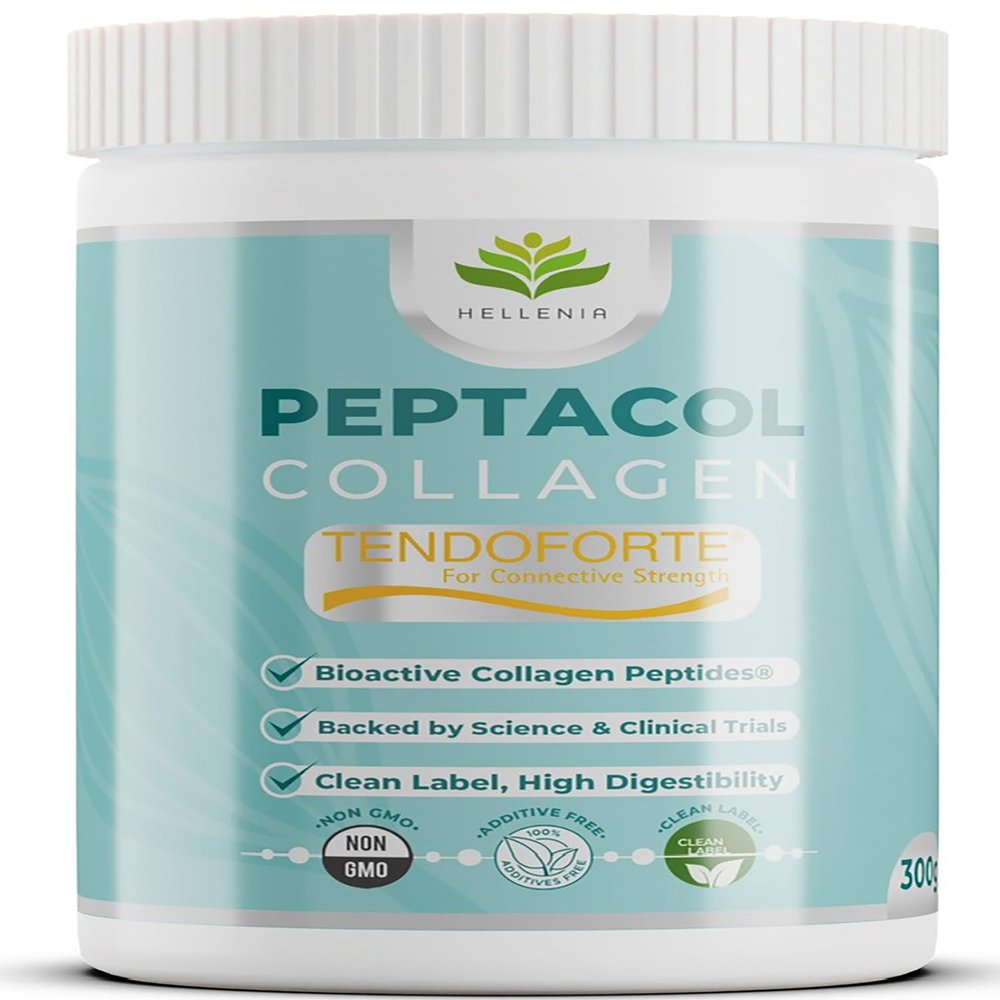Tendoforte Bioactive Collagen Peptides - 300g | Collagen Peptide Matrix for Healthy Tendons and Ligaments - Proven Results with Clinical Trials - TENDOFORTE by GELITA - 300g Tub with Scoop