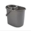 15Lt Durable Plastic Mop Floor Cleaning Bucket w/Detachable Strainer in Choice of Colours (Grey) (Grey) view 1
