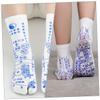 1pair Acupressure Socks Sock Slippers for Women Comfy Socks for Men Comfy Slippers for Men Acupoint Flip-Flops for Men Foot Massage Cotton Socks Tabby Women's White view 3