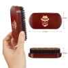 Beard Brush, 100% Boar Bristle Natural Black Walnut Wood Beard Comb Hair Mustache Shaving Brush Facial Hair Brush view 2