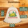 Askold Wool Sauna Hat Russian Banya Hat for Men Women Dont Worry in Life 3mm Felt Sauna Cap US Size 7  (X  Large) One Size Fits All view 4