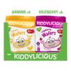 Kiddylicious Wafers Mixed Box - Raspberry and Banana - Gluten and Dairy Free Kids Snack - Suitable for 6+ Months - 10 x 10 Twin Packs (4 x Banana, 6 x Raspberry) view 1