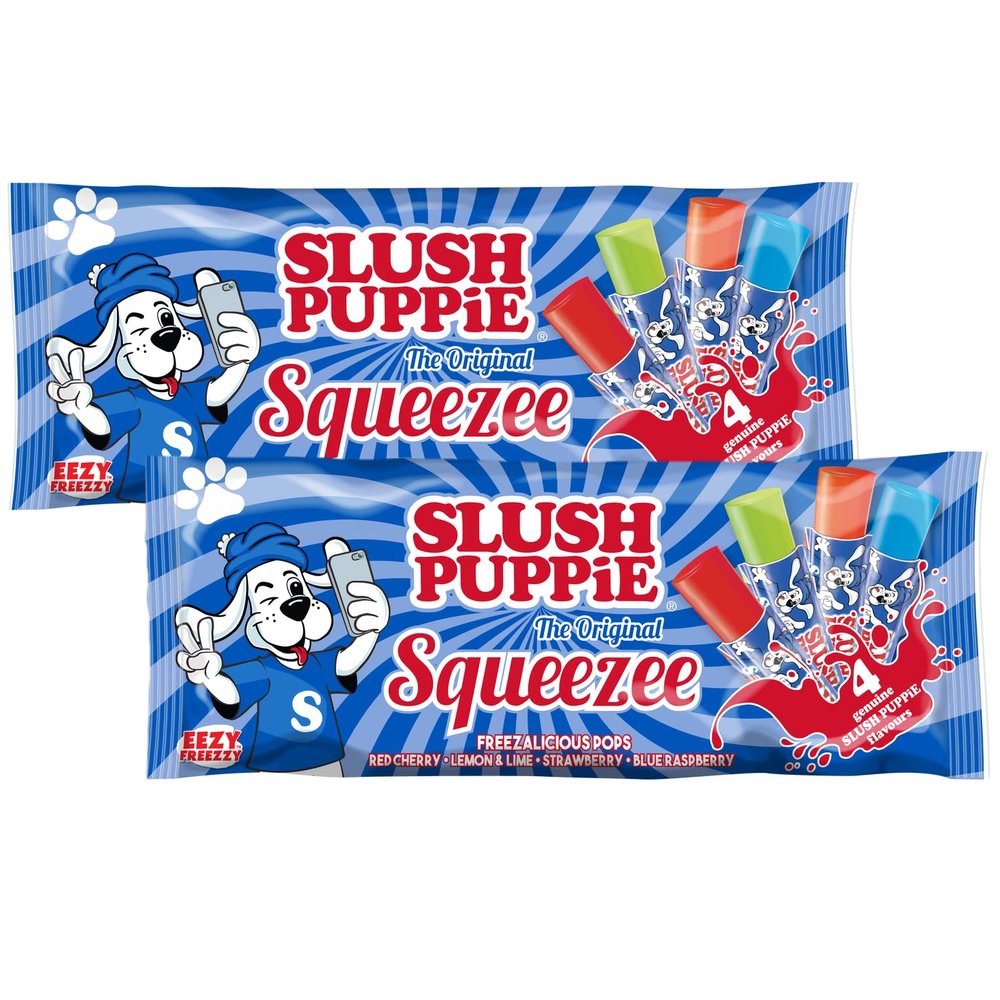 Slush Puppie Eezy Freezzy Squeezee Ice Pops 600ml 10 x 60ml (Pack of 2)
