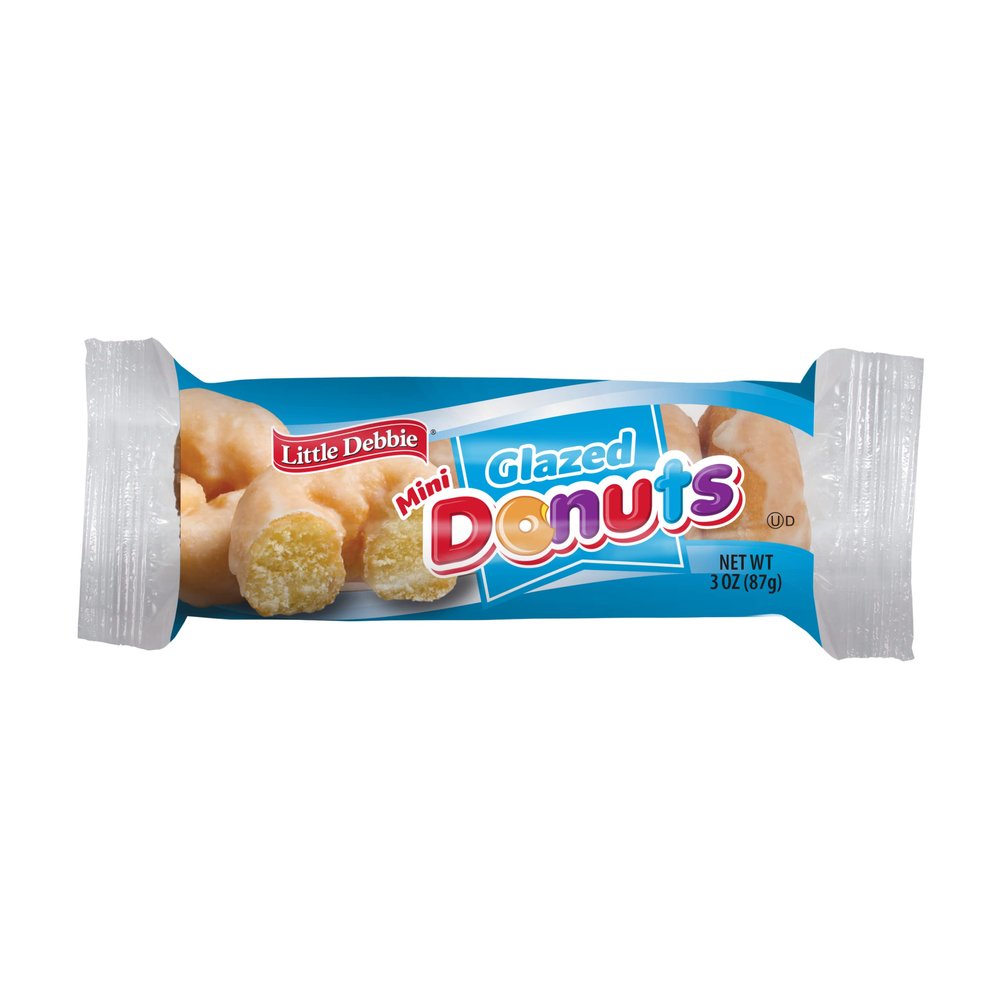 Little Debbie Snack Mini Donuts (Glazed), 3oz, Pack of 12