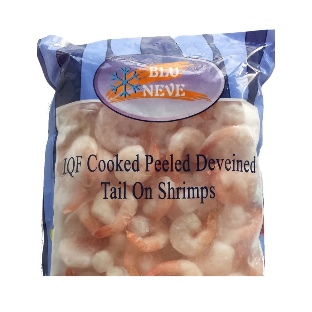 Blu Neve IQF Cooked Peeled Deveined Tail on Shrimps 450gr x 2 pack