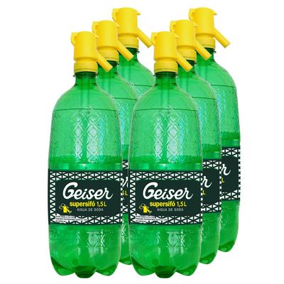 Geiser Supersiphon Soda Water, 1,5L (pack of 6)