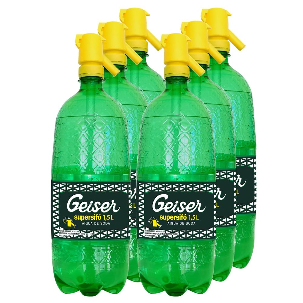 Geiser Supersiphon Soda Water, 1,5L (pack of 6)