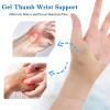4 Pieces Gel Wrist Thumb Support,Thumb Support for Arthritis Breathable Wrist Support Brace Waterproof Carpal Tunnel for Thumb Arthritis,Carpal Tunnel,Gel Thumb Brace for Men and Women Fits Both Hands view 2