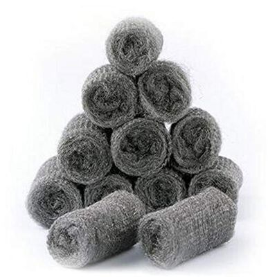 12 Pcs Metal Mesh Super Detergent Tool Kitchen Steel Wool Degreasing Cleaning Tool Pot Brush Cleaner