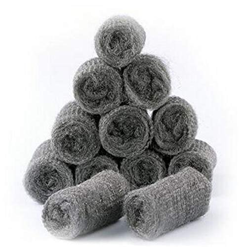 12 Pcs Metal Mesh Super Detergent Tool Kitchen Steel Wool Degreasing Cleaning Tool Pot Brush Cleaner