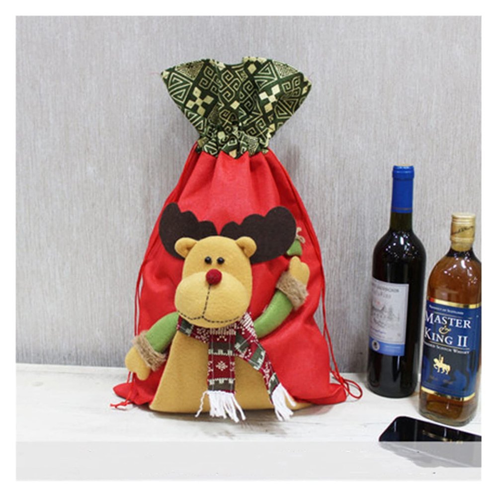Christmas Gift BagPing an Fruit Packing Box Apple Bag Santa Big Backpack Gift Bag Candy Bag Christmas Gift13"22.8" ( Color : D )