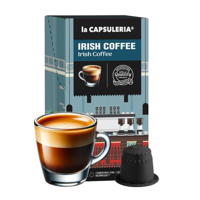 IRISH COFFEE (160 Capsules) compatible with Nespresso, 16 Boxes x 10 Pods (160 Servings Total), La Capsuleria