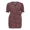 PIECES Women's Pcnya 2/4 Wrap Dress BC, Strawberry Pink/AOP: Flower, S view 1