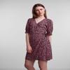 PIECES Women's Pcnya 2/4 Wrap Dress BC, Strawberry Pink/AOP: Flower, S view 2