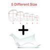 5 sizes Goatee Beard Shaper, Set of 5 Goatee Template for Men, Fits all Face Shape, Give Perfect Symmetric Goatee Beard at Home, Saves Time (Goatee + Beard Shaper - Transparent) view 2