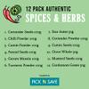 PNS Premium Indian Spice Kit - 8 Essential Indian Spices - Premium Quality - Perfect Refill for Kitchen Spice Tins, Masala Dabba (PREMIUM SPICE KIT, 100 g (Pack of 12)) view 2
