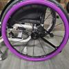 1 Pair 24-inch Rear Wheel Sports Wheelchair Non-Slip Wear-Resistant Silicone Hand Push Cover, Hand Wheel Snare Pads,Purple view 2