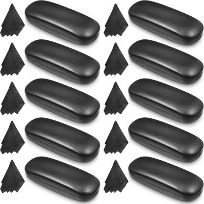 10 Pieces Hard Shell Eyeglass Case for Reading Glasses Spectacles Small Sunglasses Pocket Size Cases