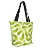African Tribal Ethnic Texture Shopping Bag, Shoulder Bag, One Zipper Main Pocket, Zipper Closure Is Very Convenient., Sushi Dill Pickles, One Size view 2