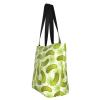 African Tribal Ethnic Texture Shopping Bag, Shoulder Bag, One Zipper Main Pocket, Zipper Closure Is Very Convenient., Sushi Dill Pickles, One Size view 4