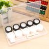 QXPDD 5 Pack Contact Lens Cases Left/Right Eyes Contact Lens Container Contact Lens Storage Box Portable Eye Lens Storage for Eyes Care,Black White view 2