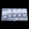 QXPDD 5 Pack Contact Lens Cases Left/Right Eyes Contact Lens Container Contact Lens Storage Box Portable Eye Lens Storage for Eyes Care,Black White view 3
