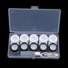 QXPDD 5 Pack Contact Lens Cases Left/Right Eyes Contact Lens Container Contact Lens Storage Box Portable Eye Lens Storage for Eyes Care,Black White view 4