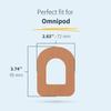 MySweetStitch - 10 x Omnipod Patches, Ring Patch  95 x 72mm, Waterproof, Breathable, Skin-Friendly, Made in Germany, Beige view 4