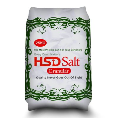 HSD SALT Granular 25Kg Water Softener Best For Laundry Kitchen Dish Washing | Compatible to All Water Softener Machines | Premium Food Grade 100% Genuine British Salt (1 Bag)
