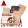 Jaiccha Ghasitaram Christmas Gifts Wooden Carved Basket of Sugarfree Mix, Butter Chakli, Wheat Puffs, Rice Crispies and Almonds view 1