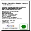 Jaiccha Ghasitaram Christmas Gifts Brown Cane Like Basket Hamper of 20 Goodies view 3