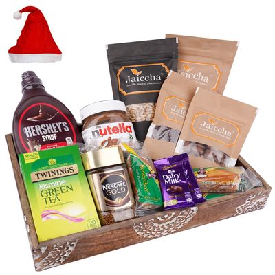 Jaiccha Ghasitaram Christmas Gifts Wooden Tray of 20 Goodies