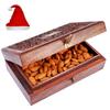 Jaiccha Ghasitaram Christmas Gifts Wooden Craving Jewellery Box with Almonds view 1