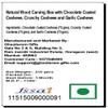 Ghasitaram Gifts Christmas Gifts Natural Wood Carving Box with Chocolate Coated Cashews, Crunchy Cashews and Garlic Cashews view 3