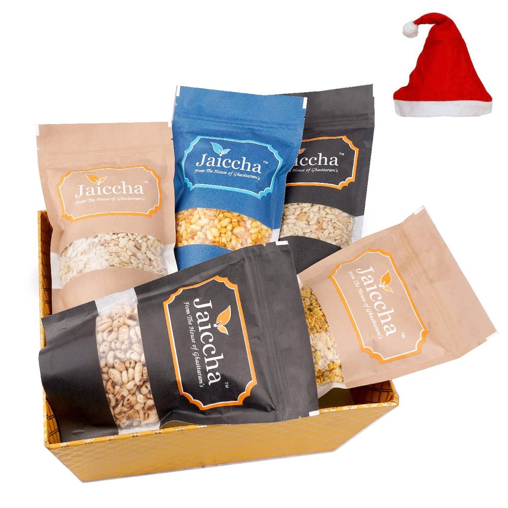 Jaiccha Ghasitaram Christmas Gifts Perfect Basket of Healthy Namkeens