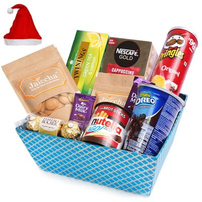 Jaiccha Ghasitaram Christmas Gifts Perfect Basket Hamper of 10 Goodies
