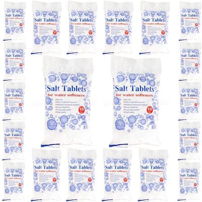 HSD 10 Kg Salt Tablets | Water Softener | Food Grade | Compatible to All Water Softener Machines 100% Genuine British Salt Tablet, Tablet Salt of Premium Quality (20)