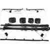Black Nylon Combination Soft Bed Shoulder Strap Set with Eye Cap and Feather view 2